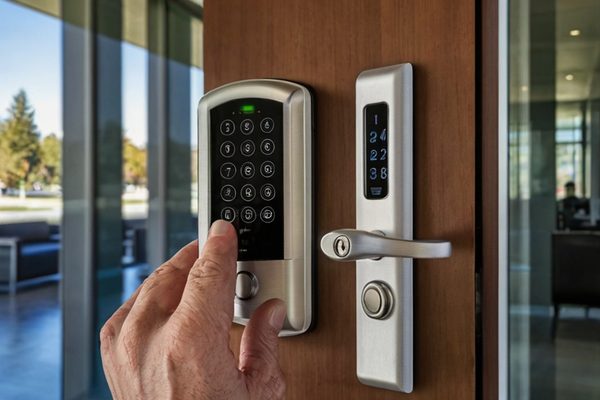 Commercial access control installation at a Foster City business park